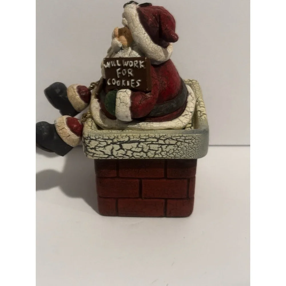 Santa Claus Christmas Chimney Will Work For‎ Cookies Candle Holder New Creative